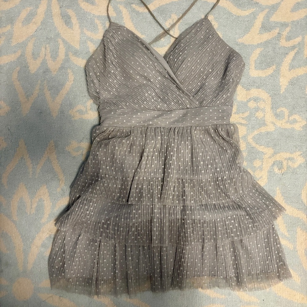 City Studio Silver Glitter Dress